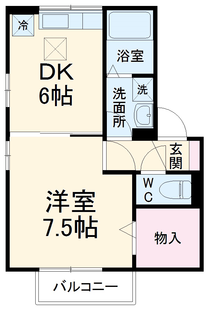 リビングタウン小鹿A棟の間取り