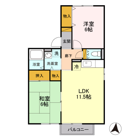 メゾンドール弐番館の間取り