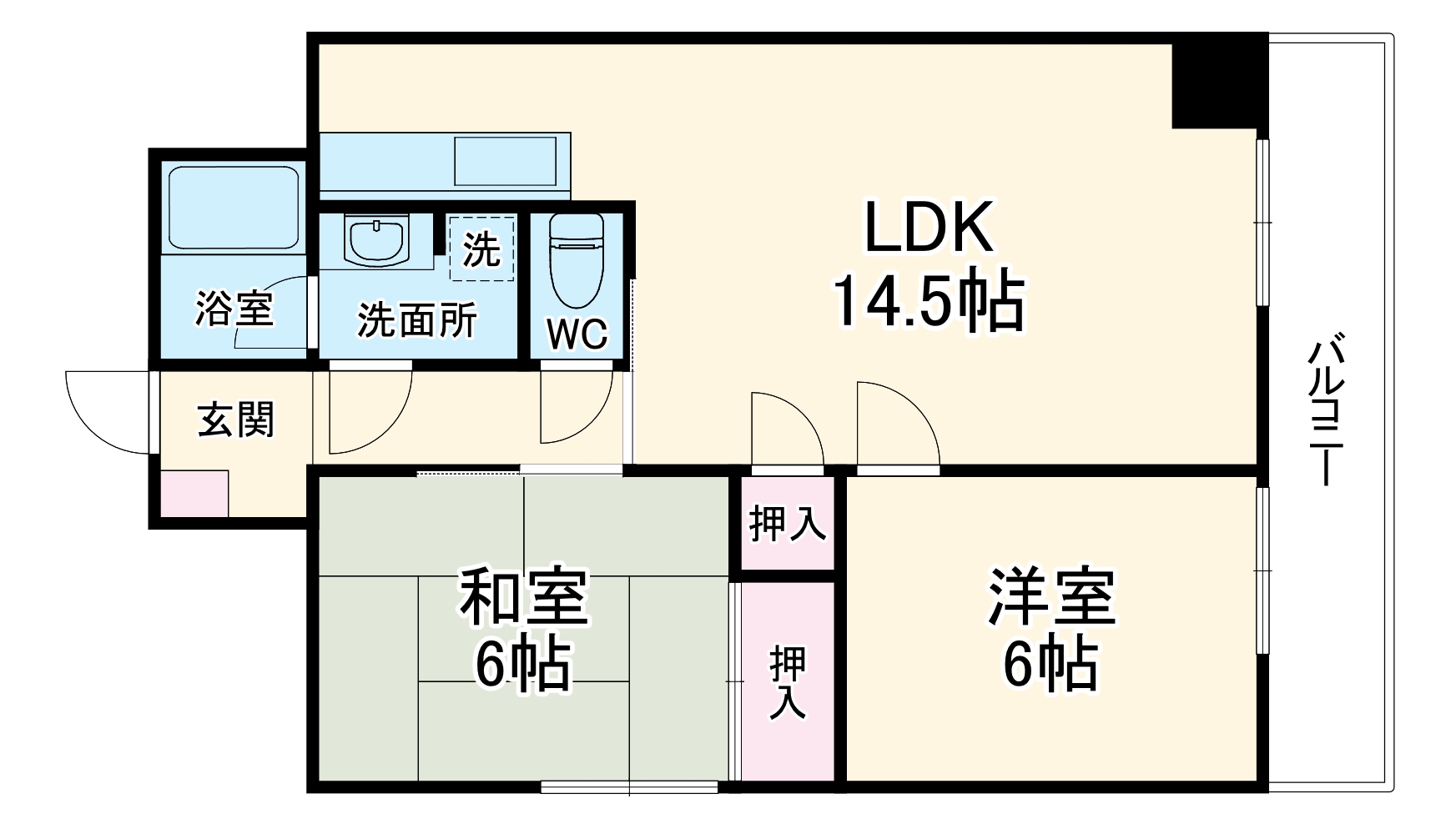 シャトレ大万の間取り