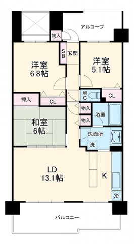 パティオタワー大宮の間取り