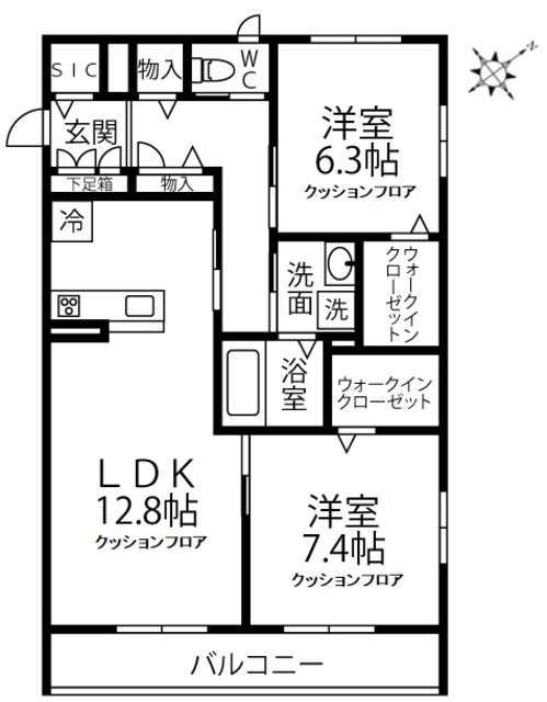 ラディーチェBの間取り