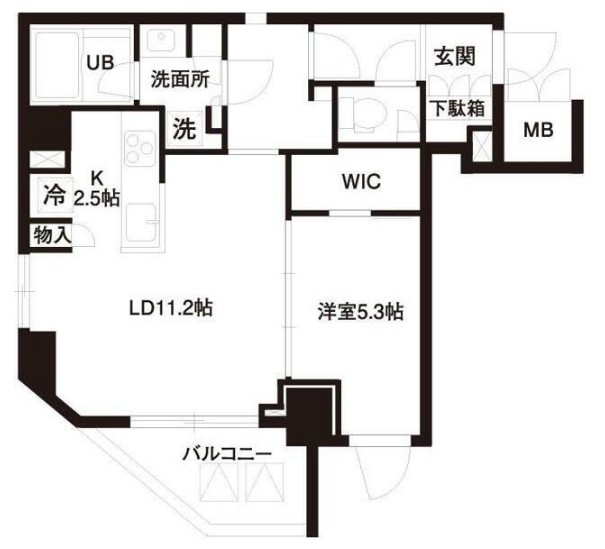 レジディア白金高輪の間取り