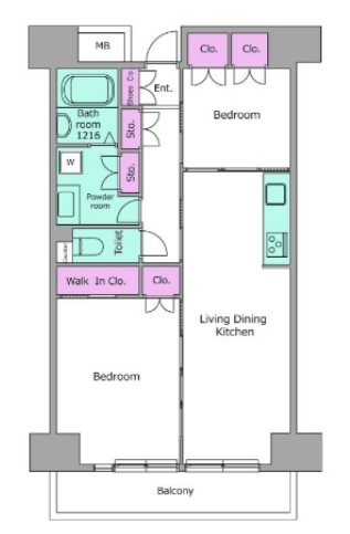 レジディア芝浦の間取り