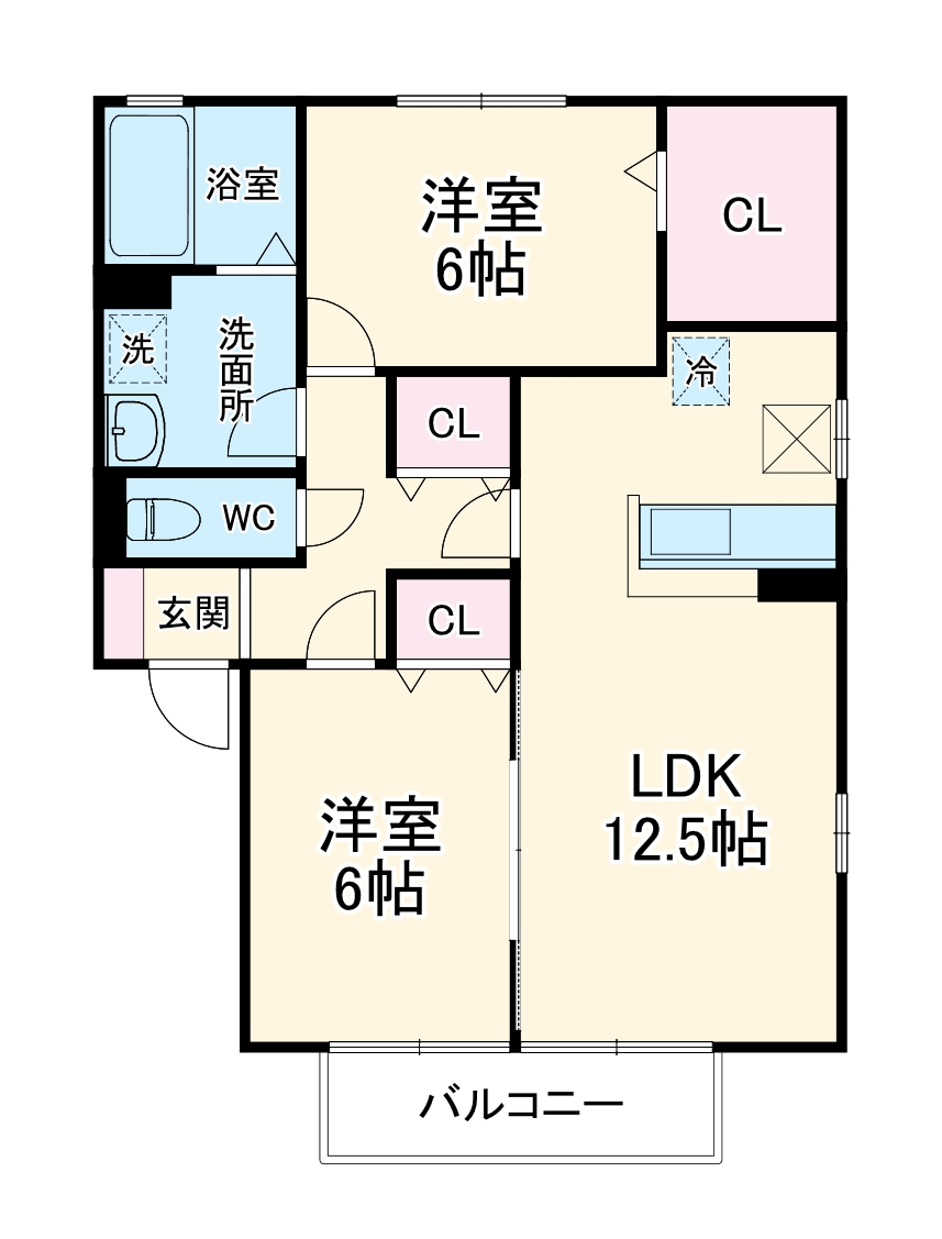 ヴィアレット Ⅲの間取り