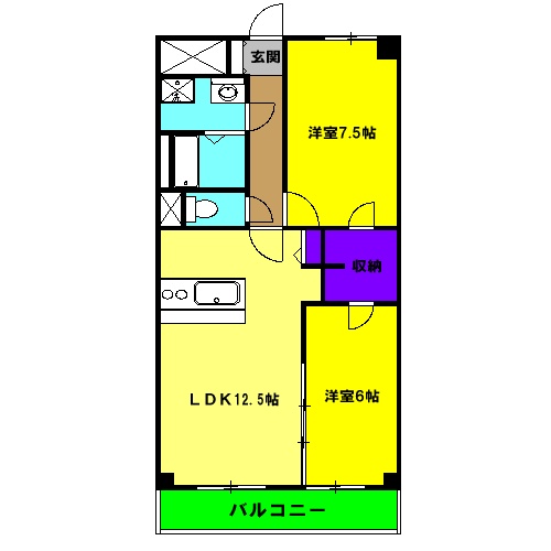 敷地の完工年月(2013年11月)築の賃貸マンションの間取り