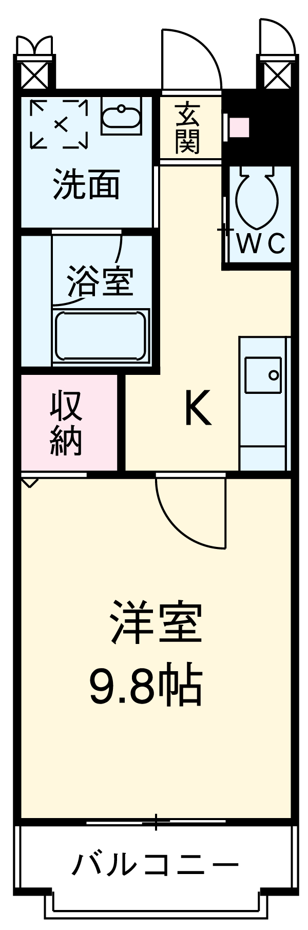 IRIS RESIDENCE稲川の間取り