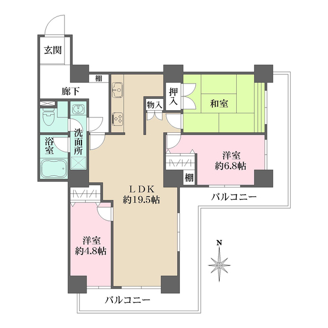 リプレ川口一番街6号棟の間取り