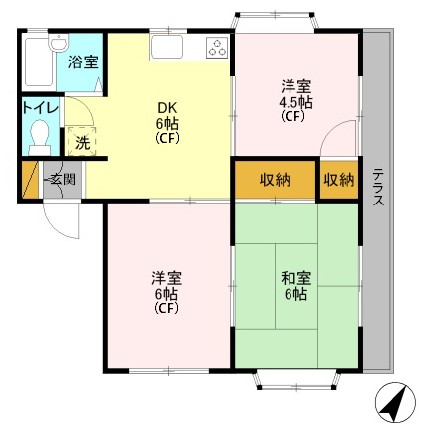 プリムローズ Aの間取り