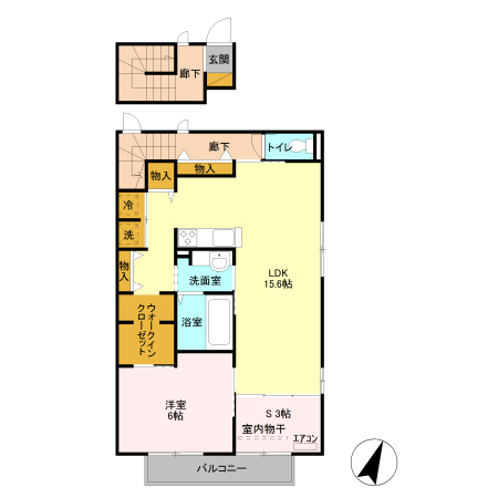 エーデルハイム Dの間取り
