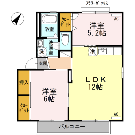 サントソラルAの間取り
