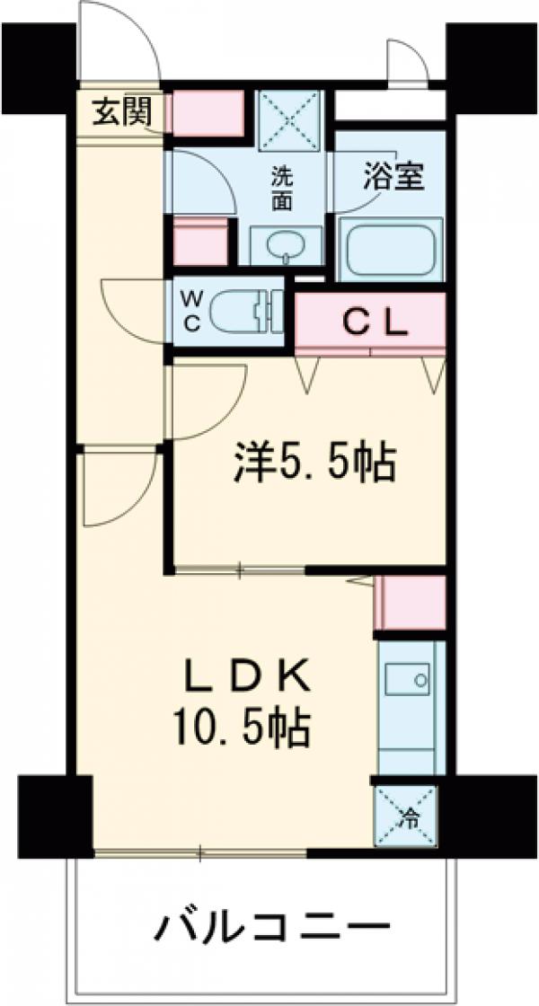 レジディア中延・1003号室の間取り