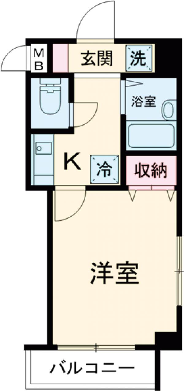 Ｃｒｅｓｔ　Ｋｏｙａｍａ・302号室の間取り