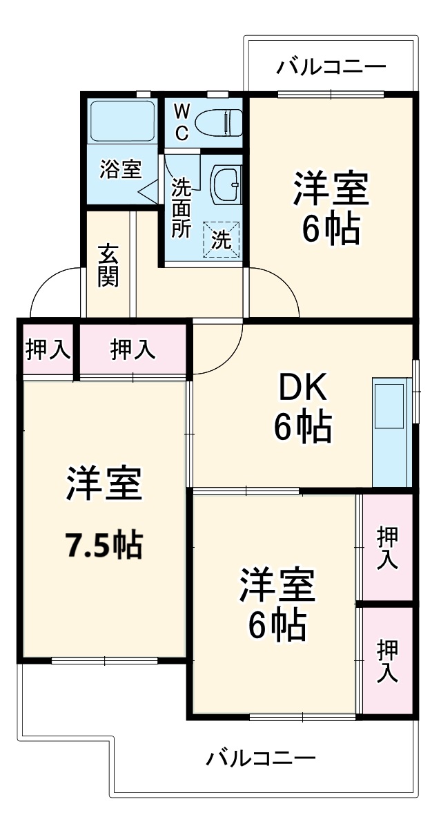 マンションハイネスの間取り