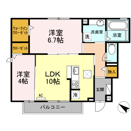 コンフォートAの間取り