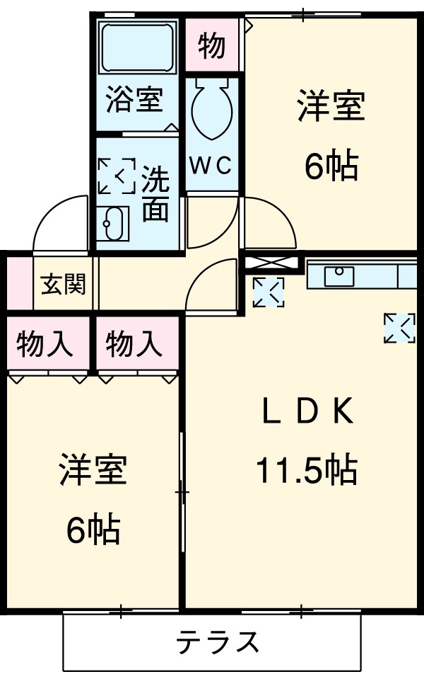 セジュールMIUの間取り