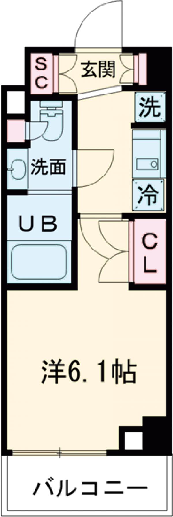 レジディア南品川Ⅱの間取り