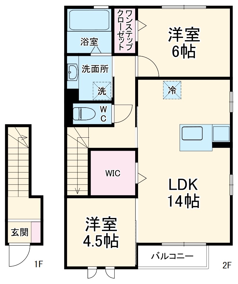 ソラーレ フーカ A棟の間取り