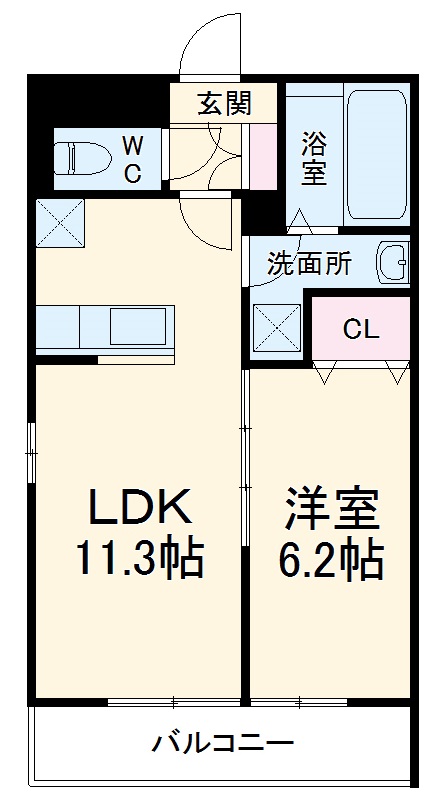 リコルテ 北大宮の間取り