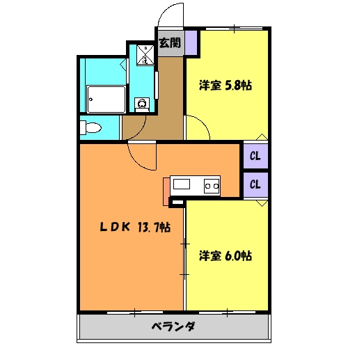 リベルテ京町の間取り