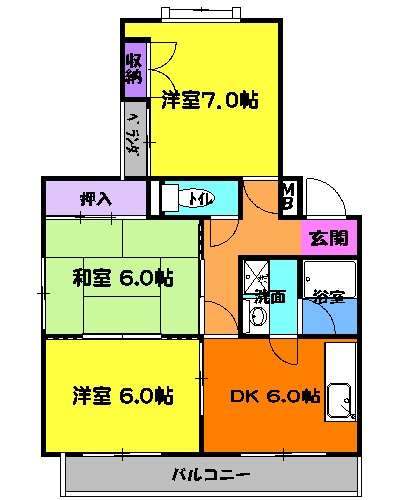 マンション一光の間取り