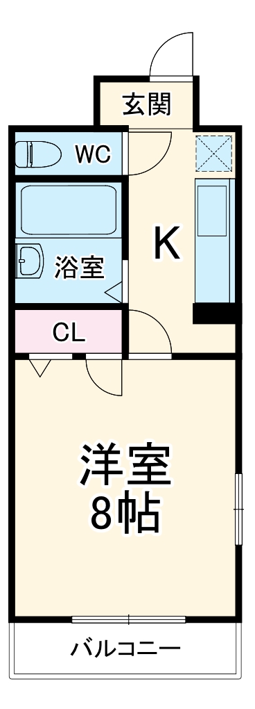 ルミエール・202号室の間取り