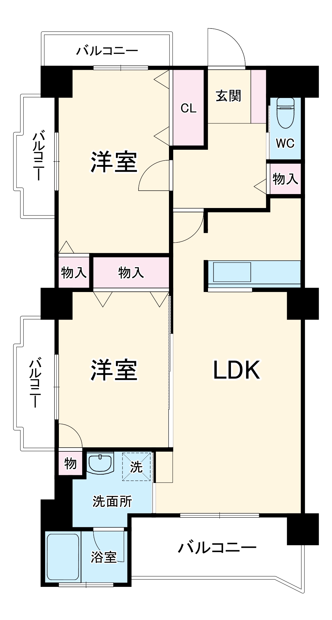 ラフィーネ掛川bⅡの間取り