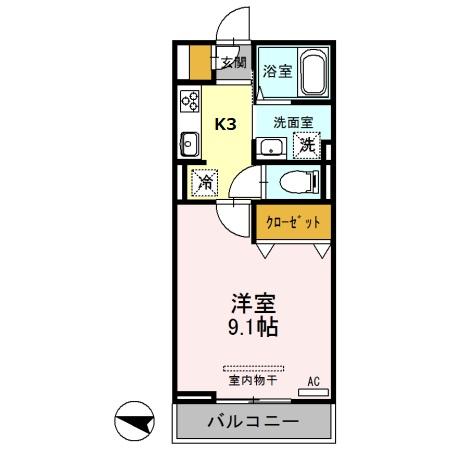 レジデンス上小Aの間取り