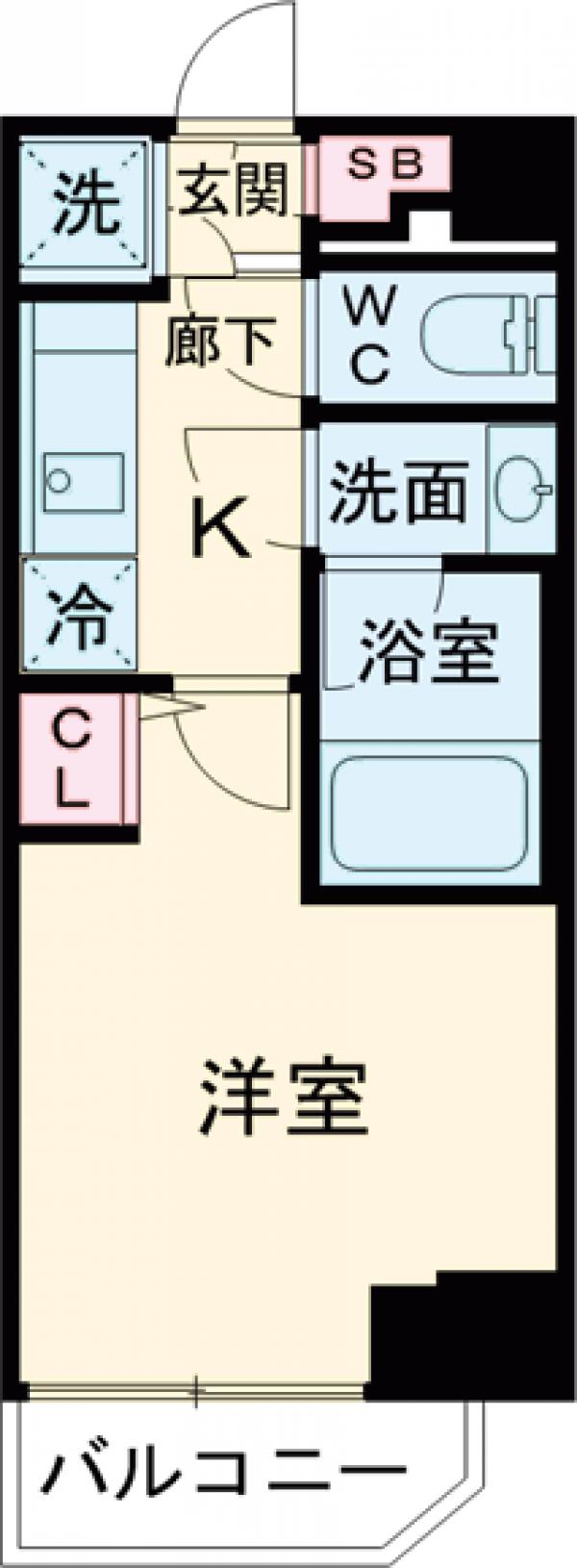 プレミアムキューブ品川ウエストの間取り