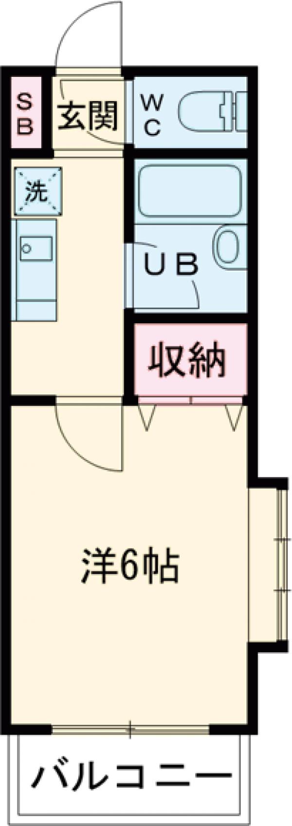 第2天貝コーポの間取り