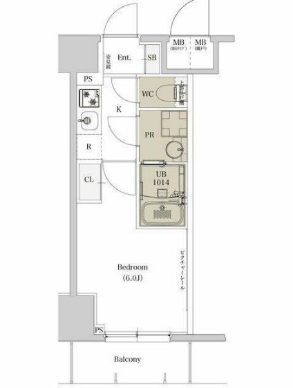 エスタート品川戸越Ⅱの間取り