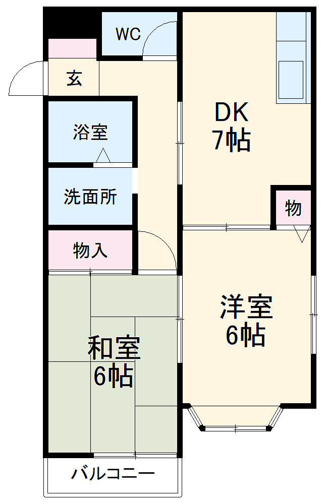 サンシャイン角田Ⅱの間取り