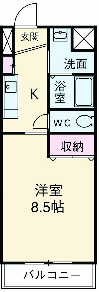 アンプルール フェール 岩波の間取り