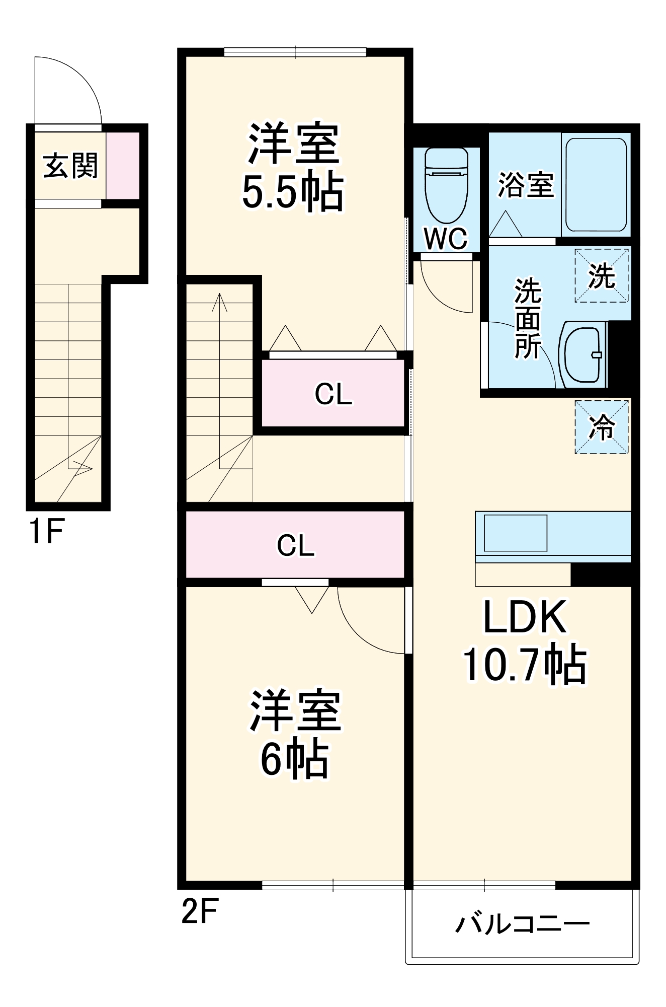 セジュールひまわり Aの間取り