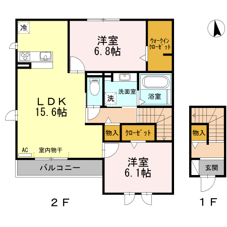 ファミーユ A棟の間取り