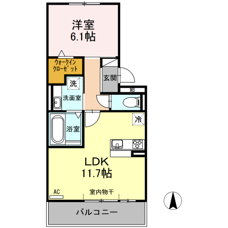 豊田パライソ Rの間取り