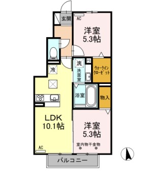 D-room聖心の間取り