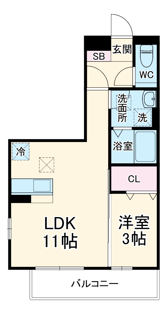 セジュール木本　Ｂの間取り