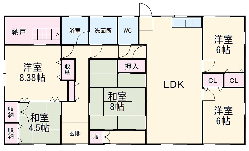 豊田市美里2丁目貸家の間取り
