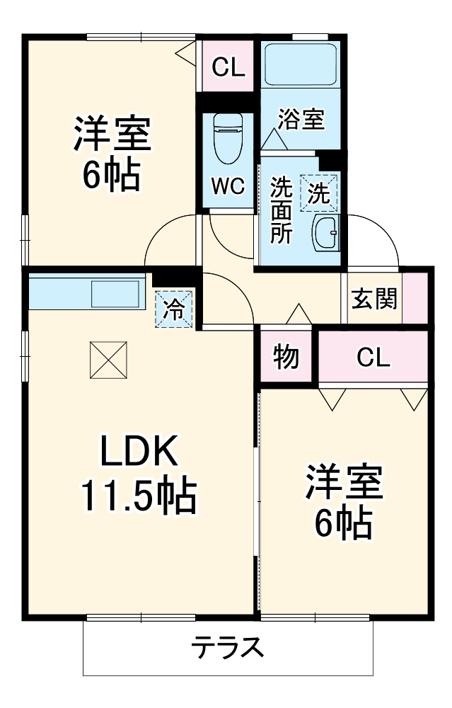 カーサ コモドの間取り
