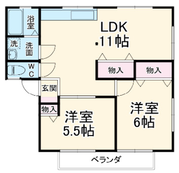 宮田ハイツの間取り