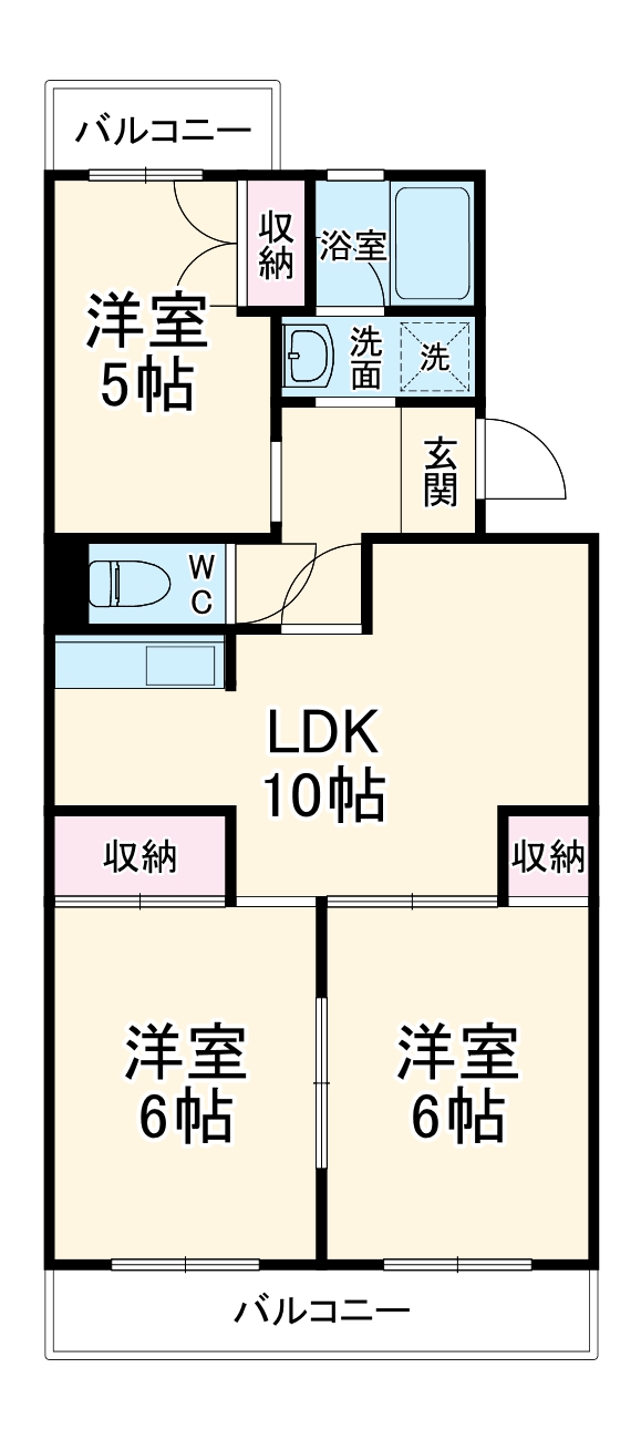サンパレス湘南Ⅱの間取り