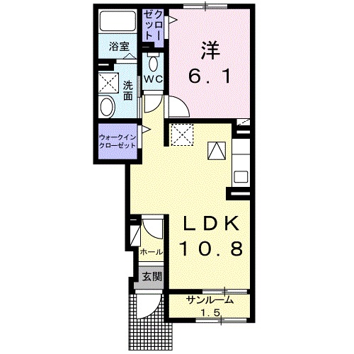 メゾン カルムⅠの間取り