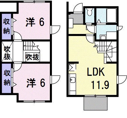 MMハイツⅡーBの間取り