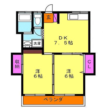 東本郷フラワーハイツの間取り