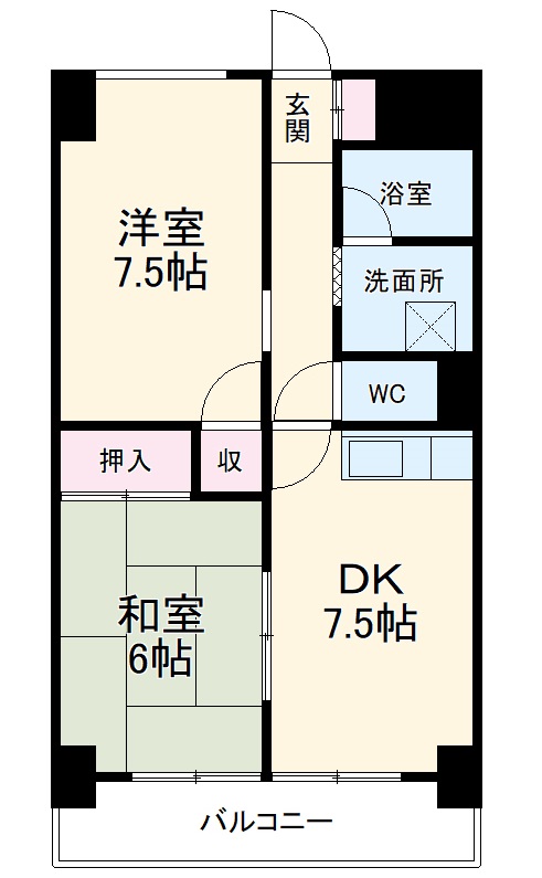 コスモハイム七番町の間取り