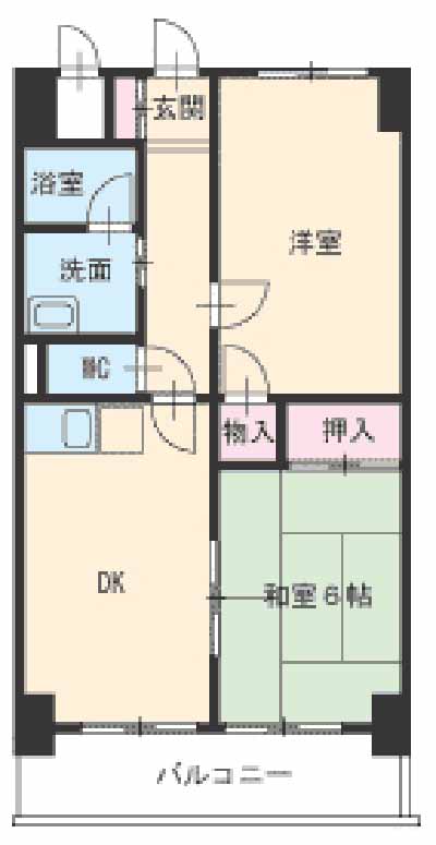 コスモハイム七番町の間取り