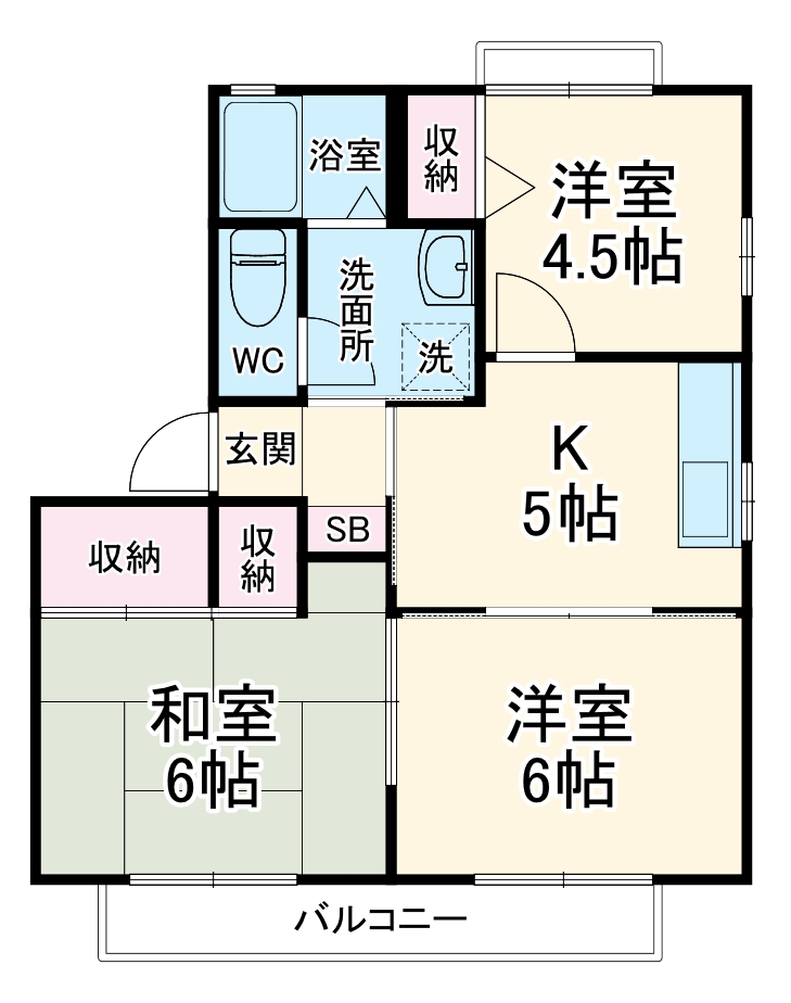 ディアス白岡Bの間取り