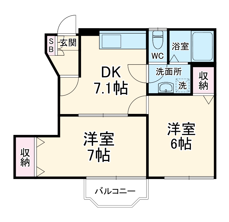 サニービレッジ1番館の間取り
