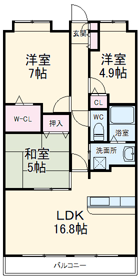 ロイヤルクレスト助信の間取り