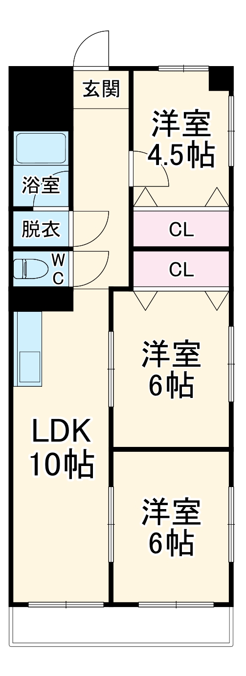 冨士見ハイツの間取り